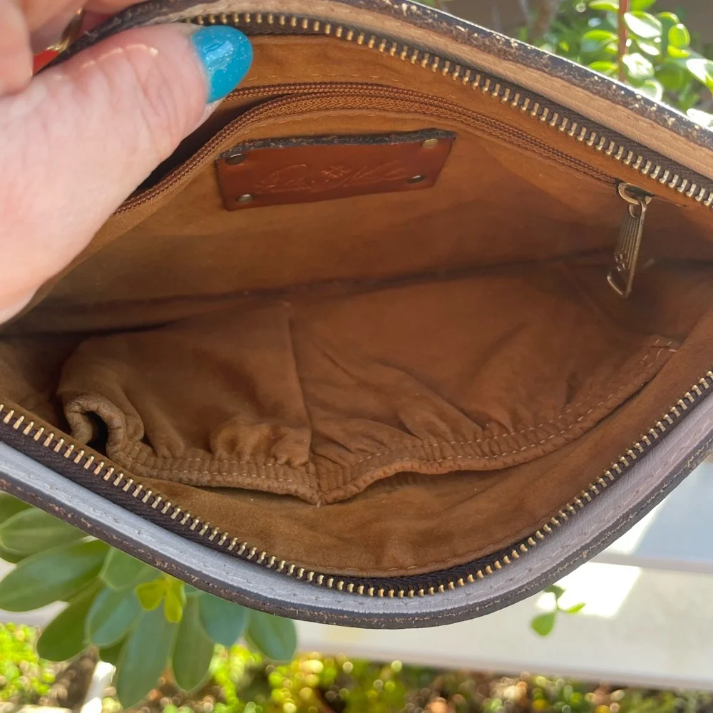 Patricia Nash Leather Floral Clutch with Wrist Strap - Picture 5 of 6